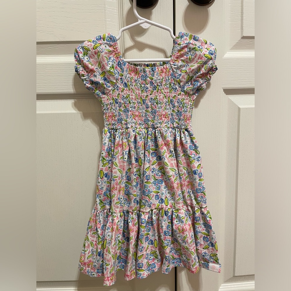 SweetHoney puff sleeve spring blues dress